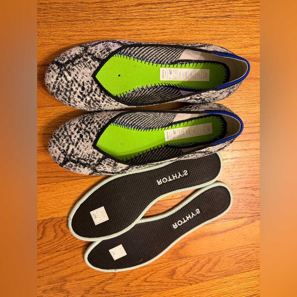 Rothy's The Flat Round Toe Knit Python Ballet Sho… - image 3